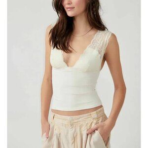 NWT FREE PEOPLE Power Play Cami / Ecru, Size XL